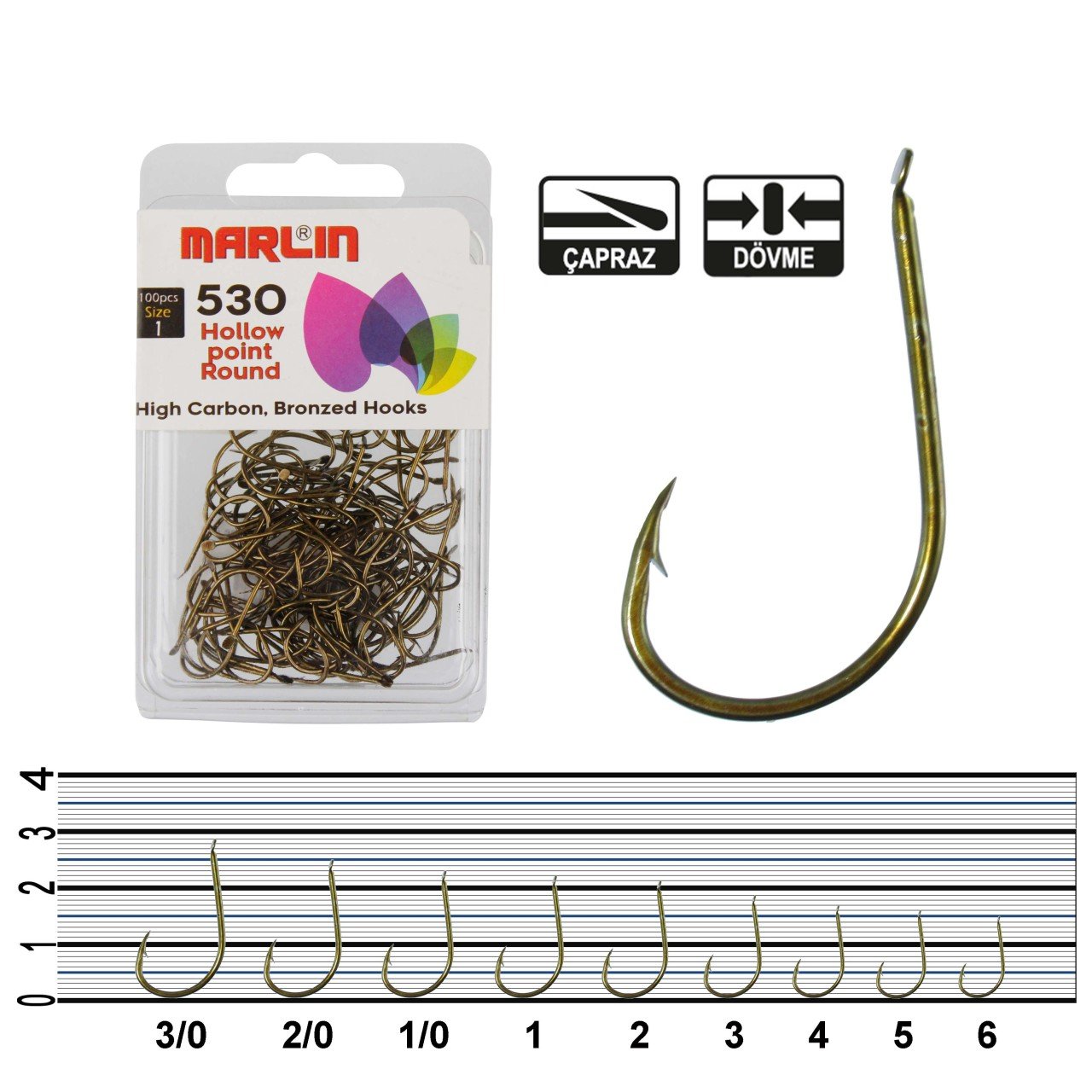 Marlin 530 Bronz İğne No:4 (100Pcs)