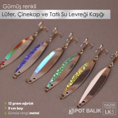 SpotBalık Çinekop Lüfer Levrek Kaşığı, Gümüş Kaşık 12g