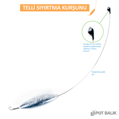 Evostar Çelik Telli Sıyırtma Olta Kurşunu 2 Gri - 20gr