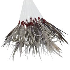 Abari Kırçıllı Ördek Tüyü Mustad İğneli Çinekop Çapari Kösteği Kahverengi - 8 No İğne - 0.18mm Misina - 25cm Köstek