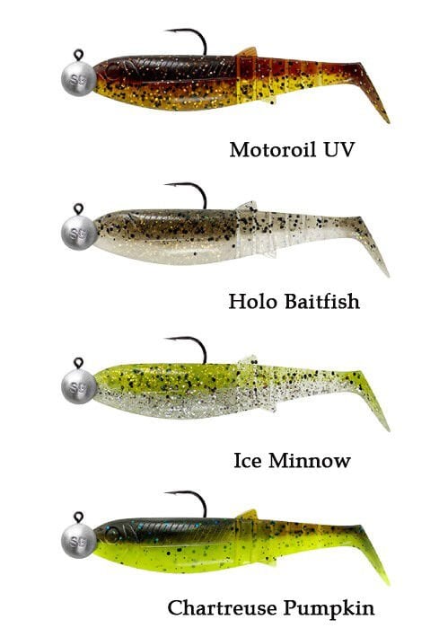 Savage Gear Cannibal Shad 8cm 5gr+7.5gr #2/0 Clear Water 4+4 Adet Suni Yem