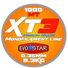 EVOSTAR XT3 Monofilament Olta Misinası 1000m Şeffaf - 0,20mm
