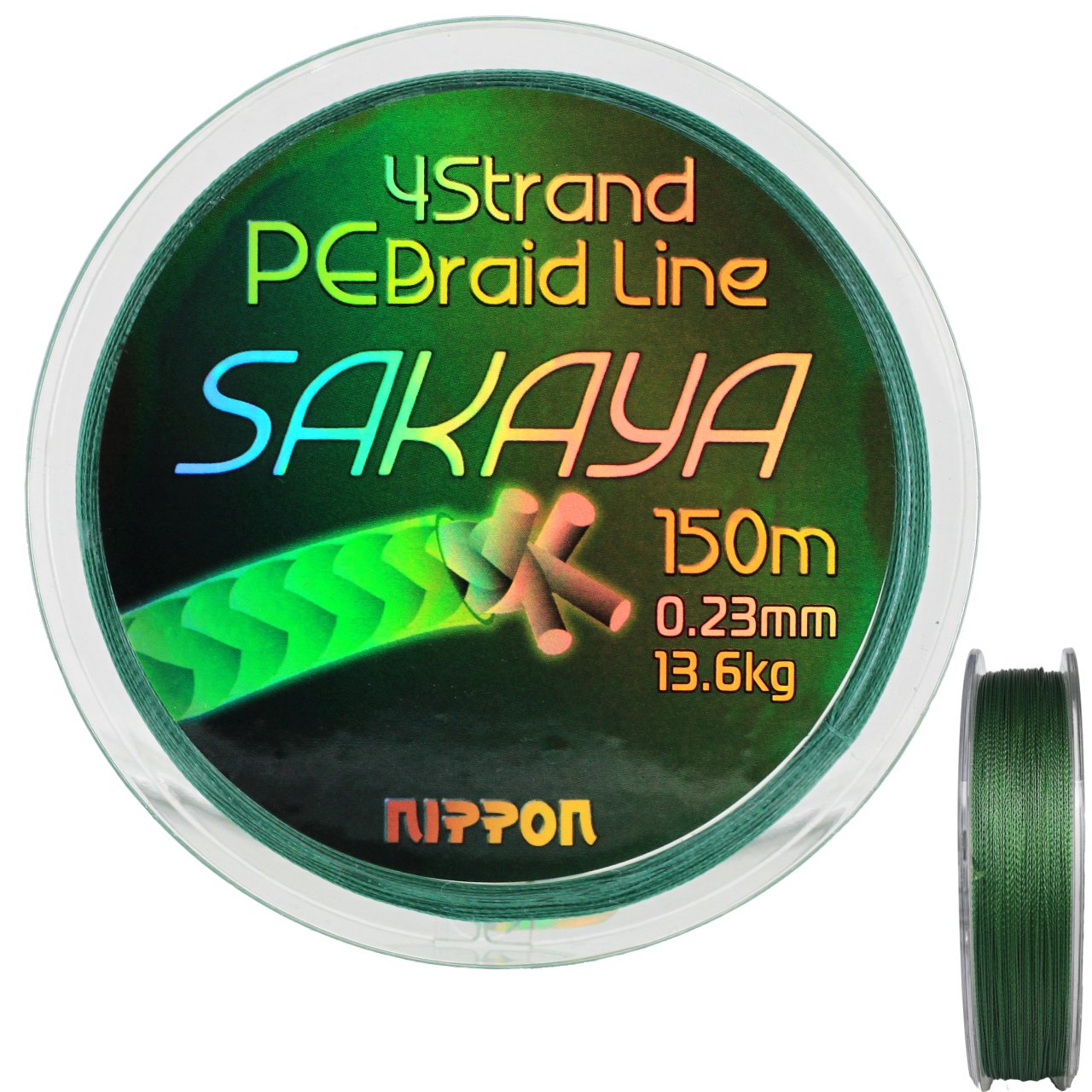 Sakaya 150 Mt İp Misina 4X D.Green 0,12 mm
