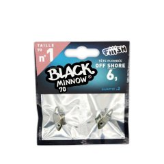 Fiish Black Minnow 70 No.1 6g Jig Head (2 adet)