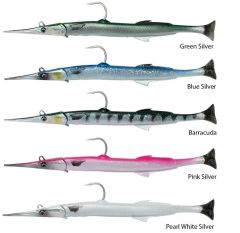 Savage gear Needlefish Pulsetail 2+1 18 cm 26g Suni Yem Pearl White Silver