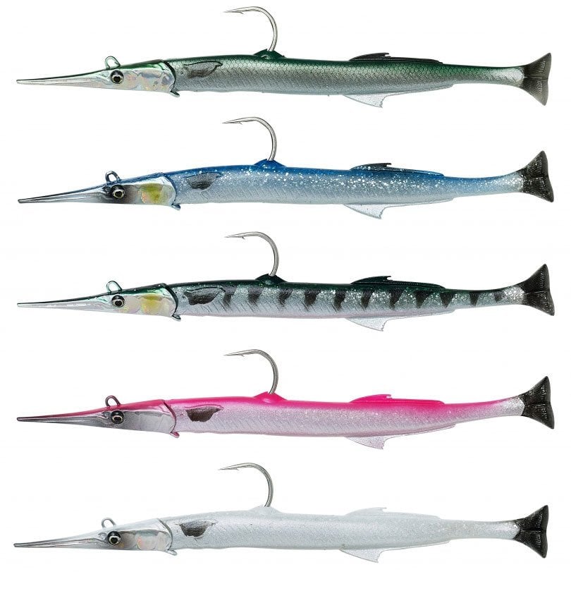 Savage gear Needlefish Pulsetail 2+1 18 cm 26g Suni Yem Pearl White Silver