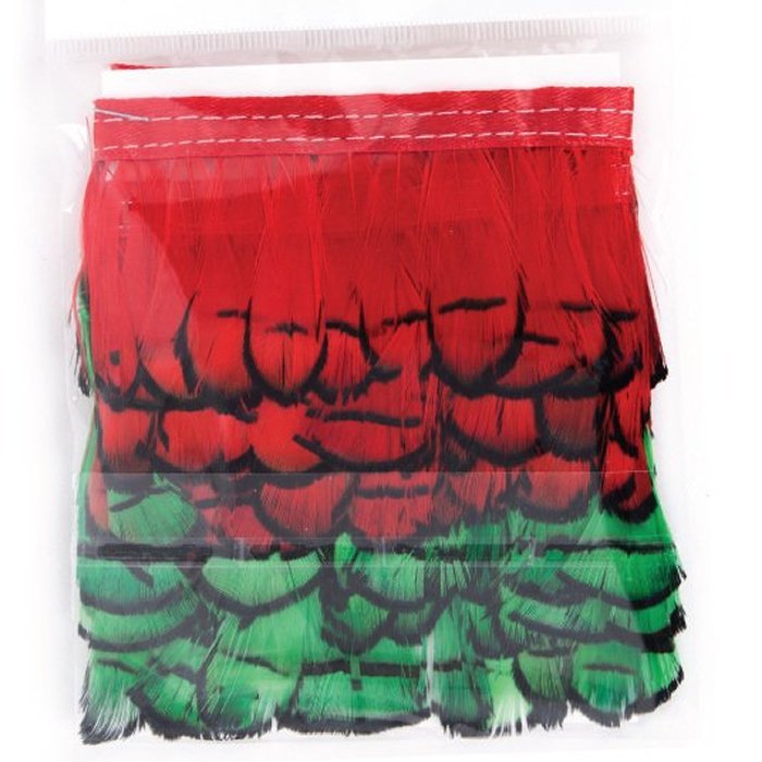 Abari Sülün Tüyü Kırmızı Yeşil (çapari kösteği için)