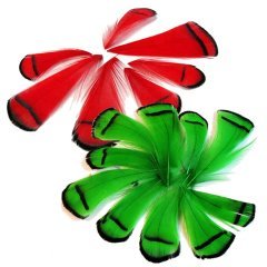 Abari Sülün Tüyü Kırmızı Yeşil (çapari kösteği için)