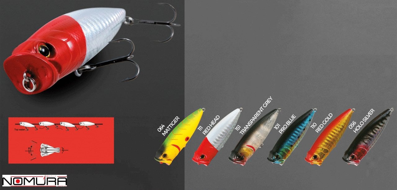 Nomura Small Popper 5.5 cm 7g Floating Top Water Suni Yem 111