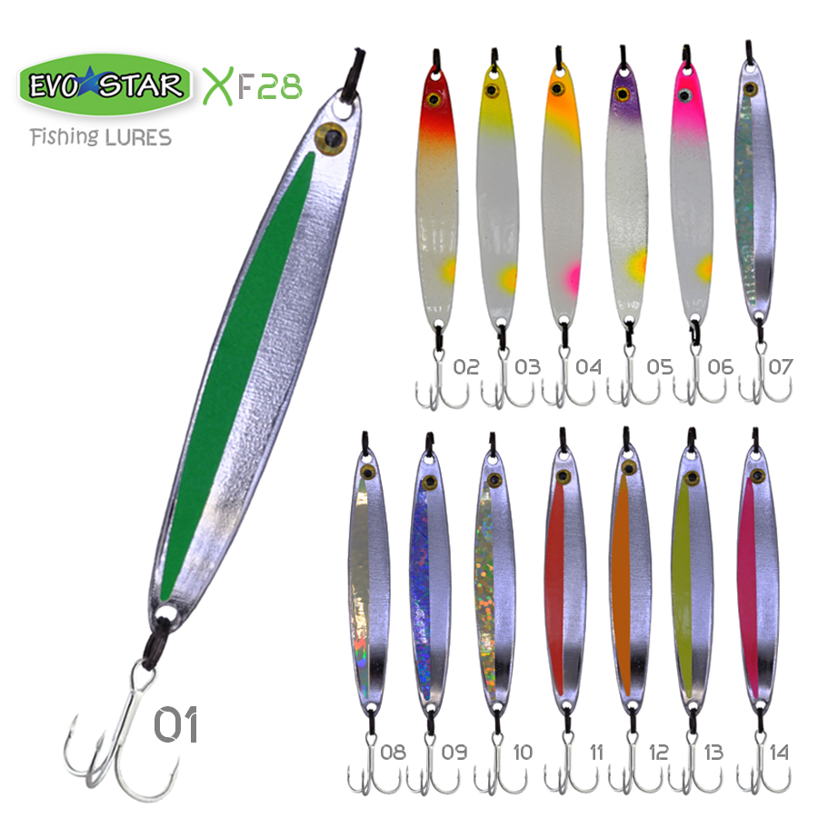 Evostar Fighter 18gr 85mm Lüfer Çinekop Olta Kaşığı XF28 18gr-85mm - Beyaz-Kırmızı-02