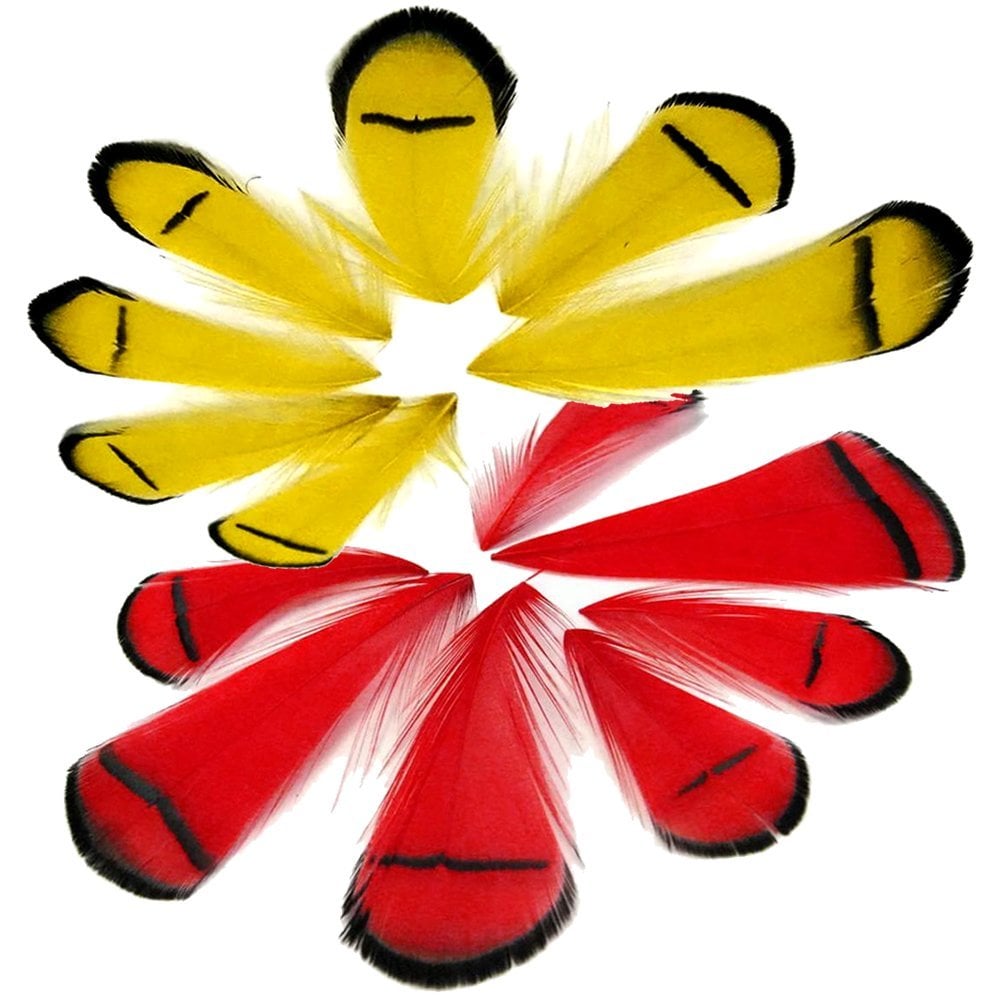 Abari Sülün Tüyü Sarı Kırmızı (çapari kösteği için)