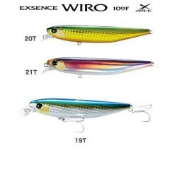 Exsence Wiro 109 mm F 19 g. Color 20T Depth ± 30 cm
