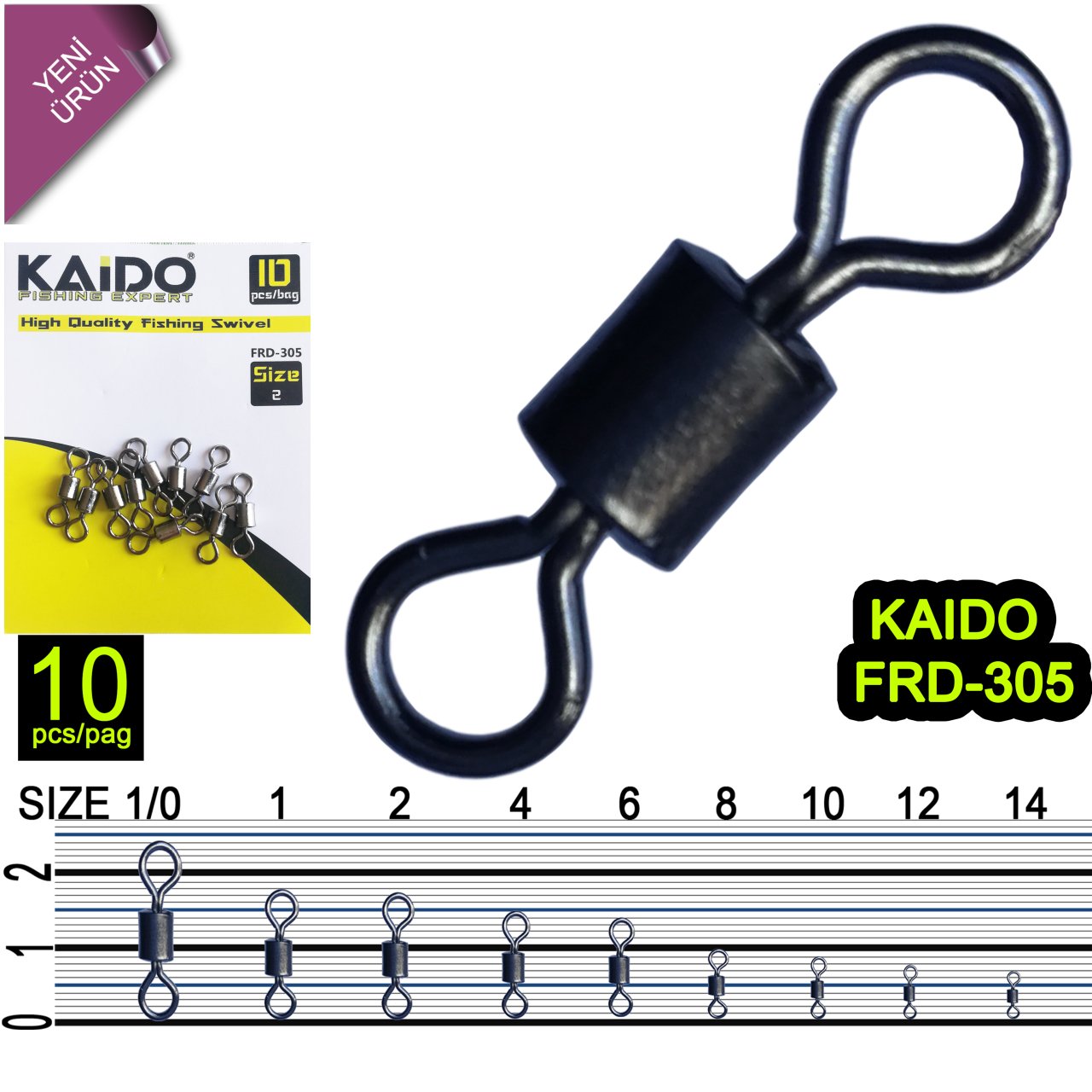 Inox Bilyalı Düz Fırdöndü 10lu 1/0