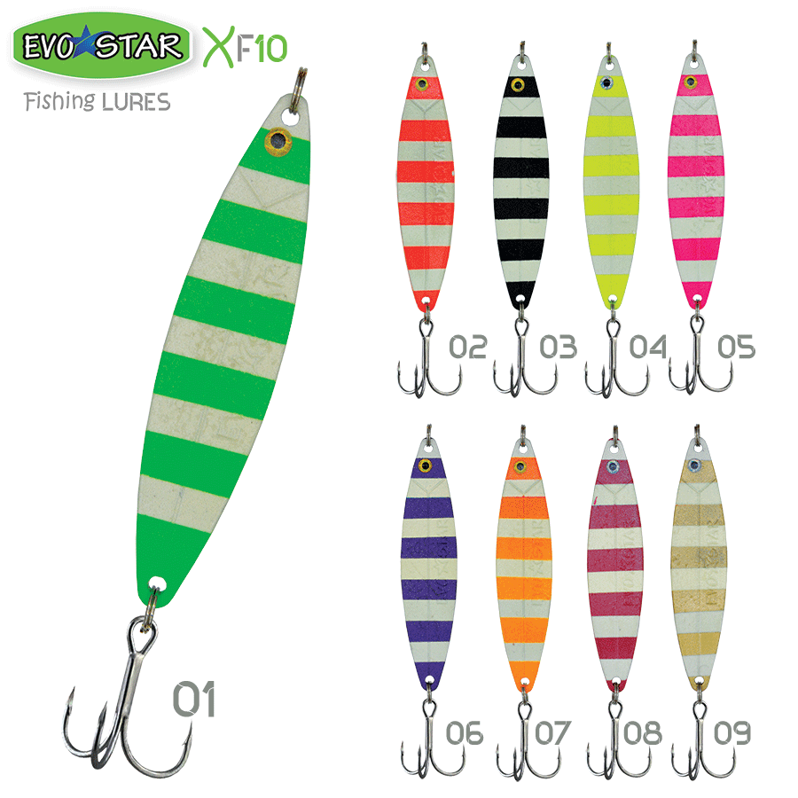 Evostar Pilgrimo Glow Zebra 18/28gr Lüfer Çinekop Kaşığı XF10 8cm-18gr - Bordo-08