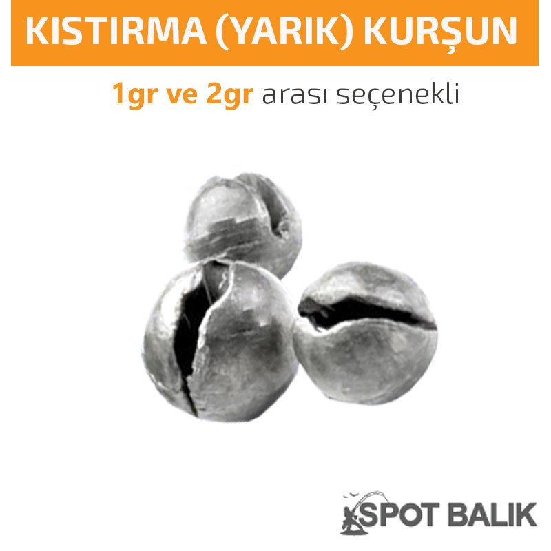 Spotbalık Kıstırma Yarık Kurşun (100gr Paket)