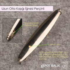 Evostar Uzun Olta Kaşığı, İğnesi Perçinli Kaşık 2'li Paket