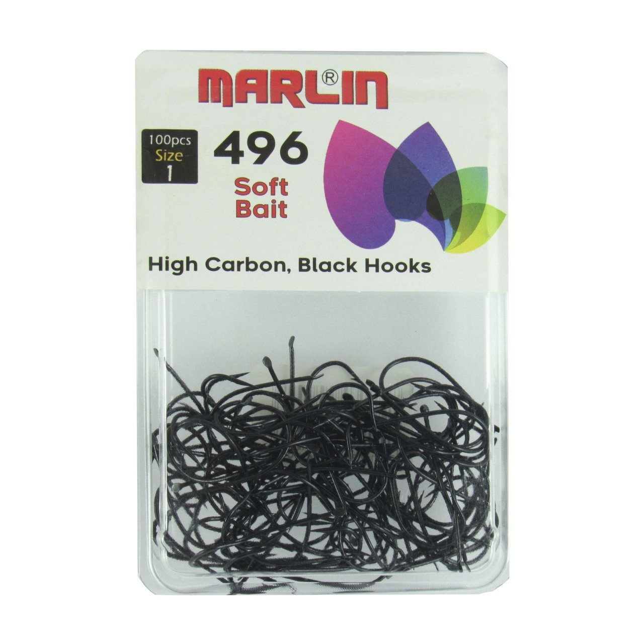 Marlin 496 Siyah Olta İğnesi No:4 (100Pcs)