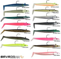 Savage gear Sandeel 12.5 cm 23 gr 2+1 Adet Suni Yem Lemon Back