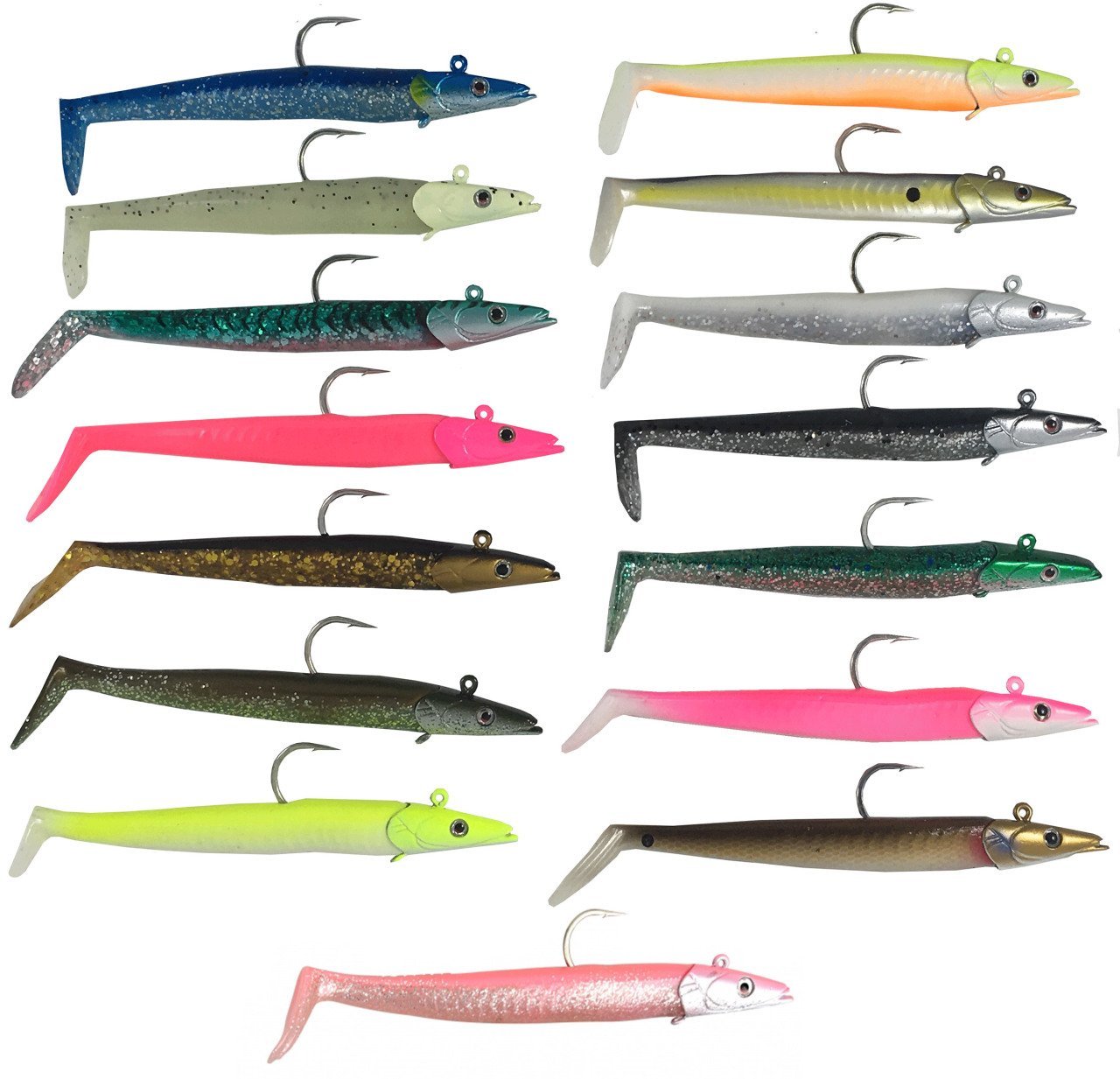 Savage gear Sandeel 12.5 cm 23 gr 2+1 Adet Suni Yem Pink Glitter