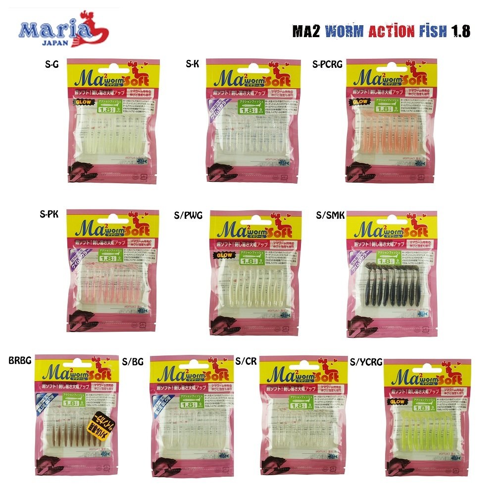 Ma2 Worm Action Fish 1.8 S/Ycrg