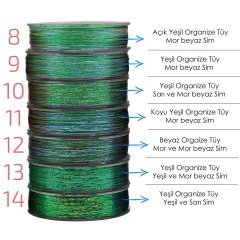 Abari Sim Organize Tüy Karışık 4 Kat 150 Metre Makara Bordo-Yeşil 19