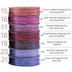 Abari Sim Organize Tüy Karışık 4 Kat 150 Metre Makara Bordo-Yeşil 19