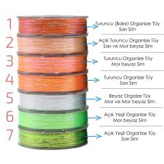 Abari Sim Organize Tüy Karışık 4 Kat 150 Metre Makara Bordo-Yeşil 19