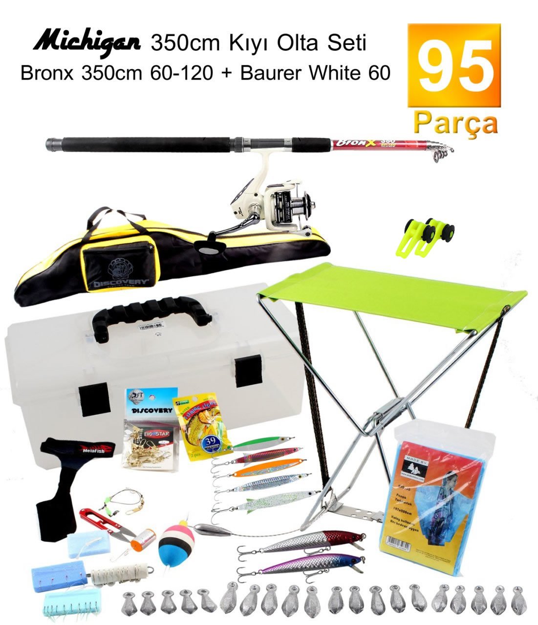 Michigan Seat S Kıyı Olta Takımı Seti 95 Parça