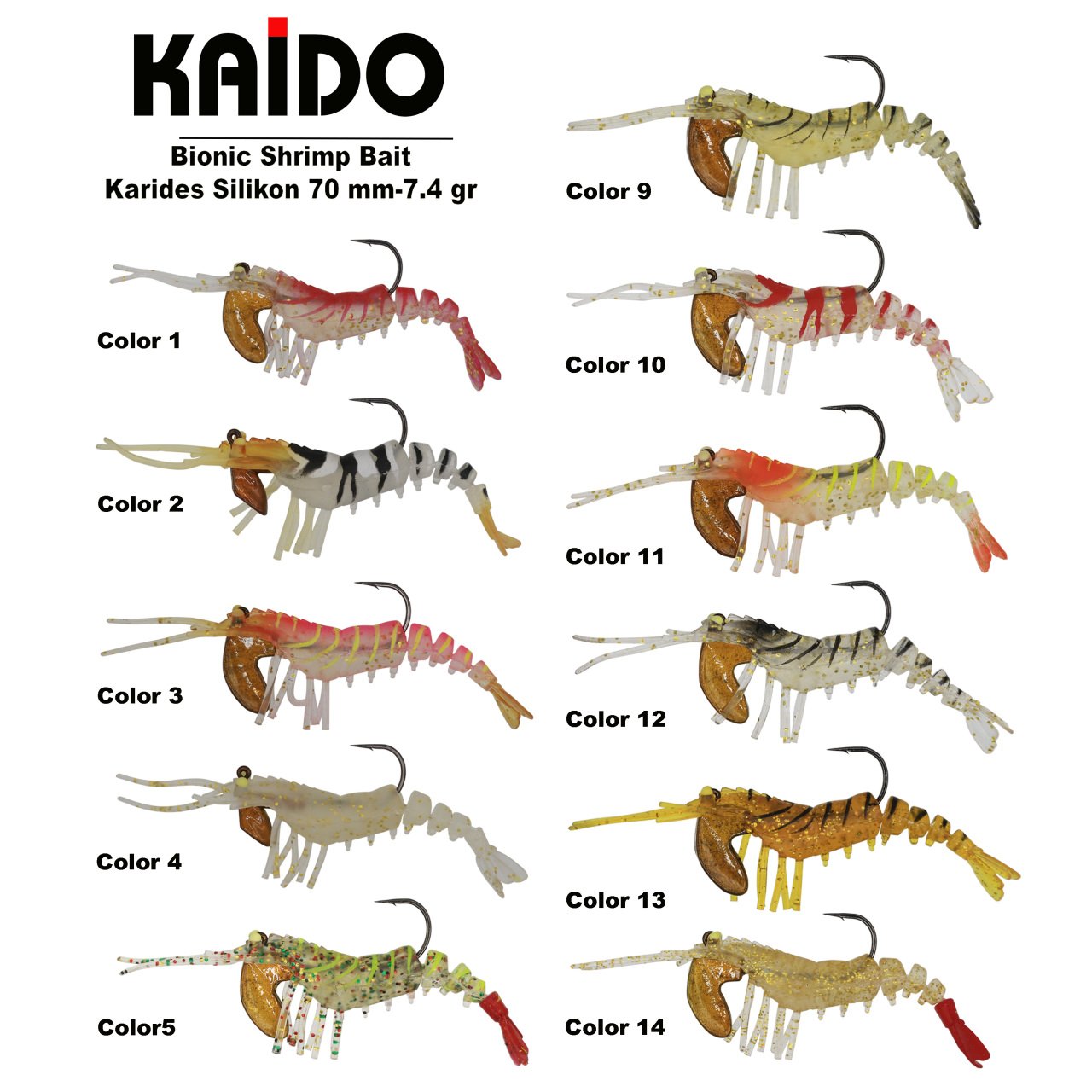 LC70S Shrimp Bait Karides 70mm 7.4g 14