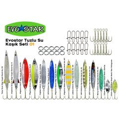 Evostar Tuzlu Su Kaşık Seti (14 Adet) Çok Renkli - Set 1
